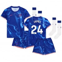 Camisa de time de futebol Chelsea Reece James #24 Replicas 1º Equipamento Infantil 2024-25 Manga Curta (+ Calças curtas)